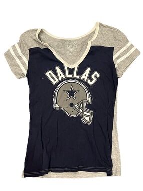 Her Style NFL Dallas Cowboys Women's Shirt XL Navy Gray White